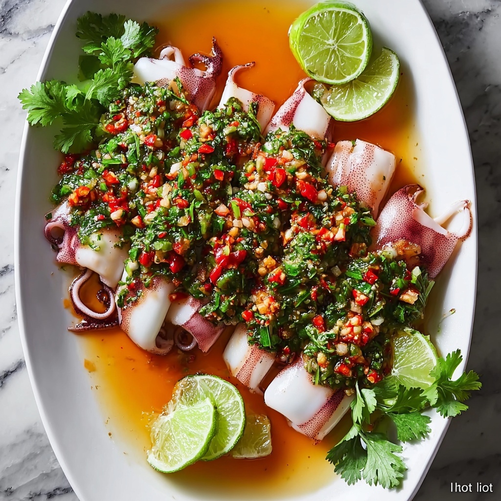 Grilled Stuffed Squid with Herb Rice and Lemon Recipe - Recipe Image