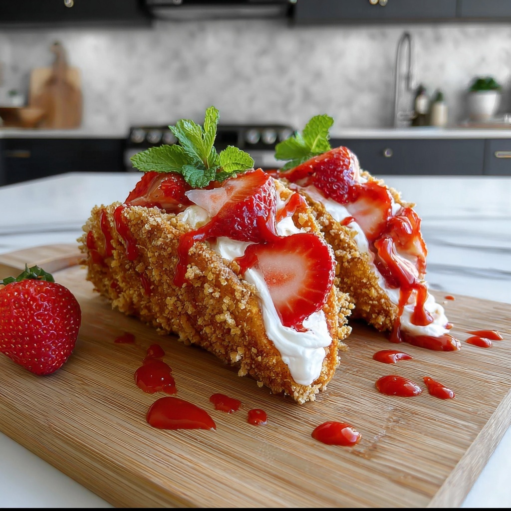 Strawberry Crunch Cheesecake Tacos – Easy Dessert Recipe - Recipe Image