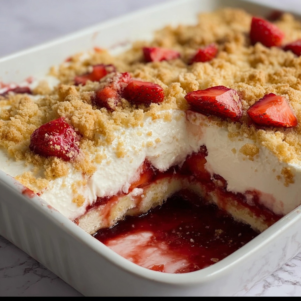Strawberry Cheesecake Dump Cake Recipe - Recipe Image