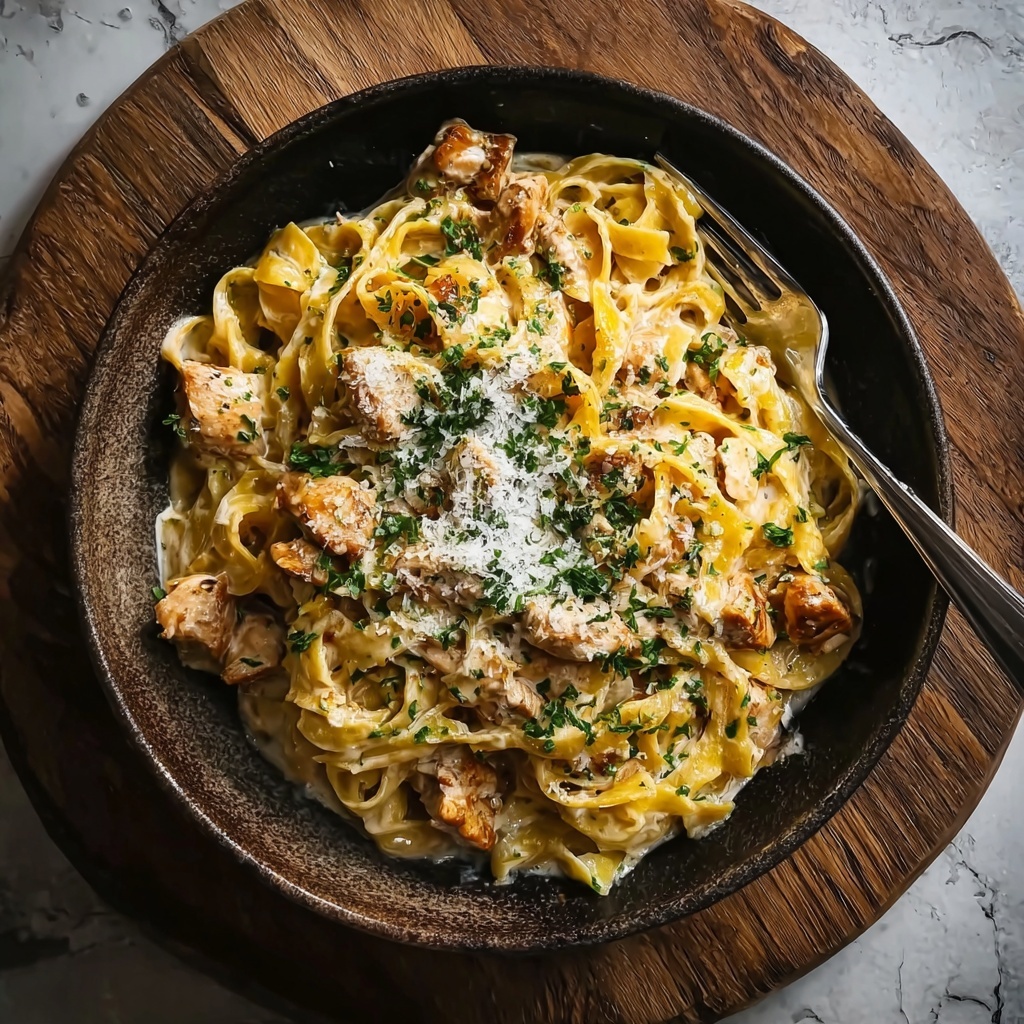 Creamy Cowboy Butter Chicken Linguine Recipe - Recipe Image