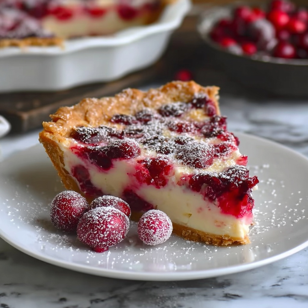 Cranberry Custard Pie Recipe - Recipe Image