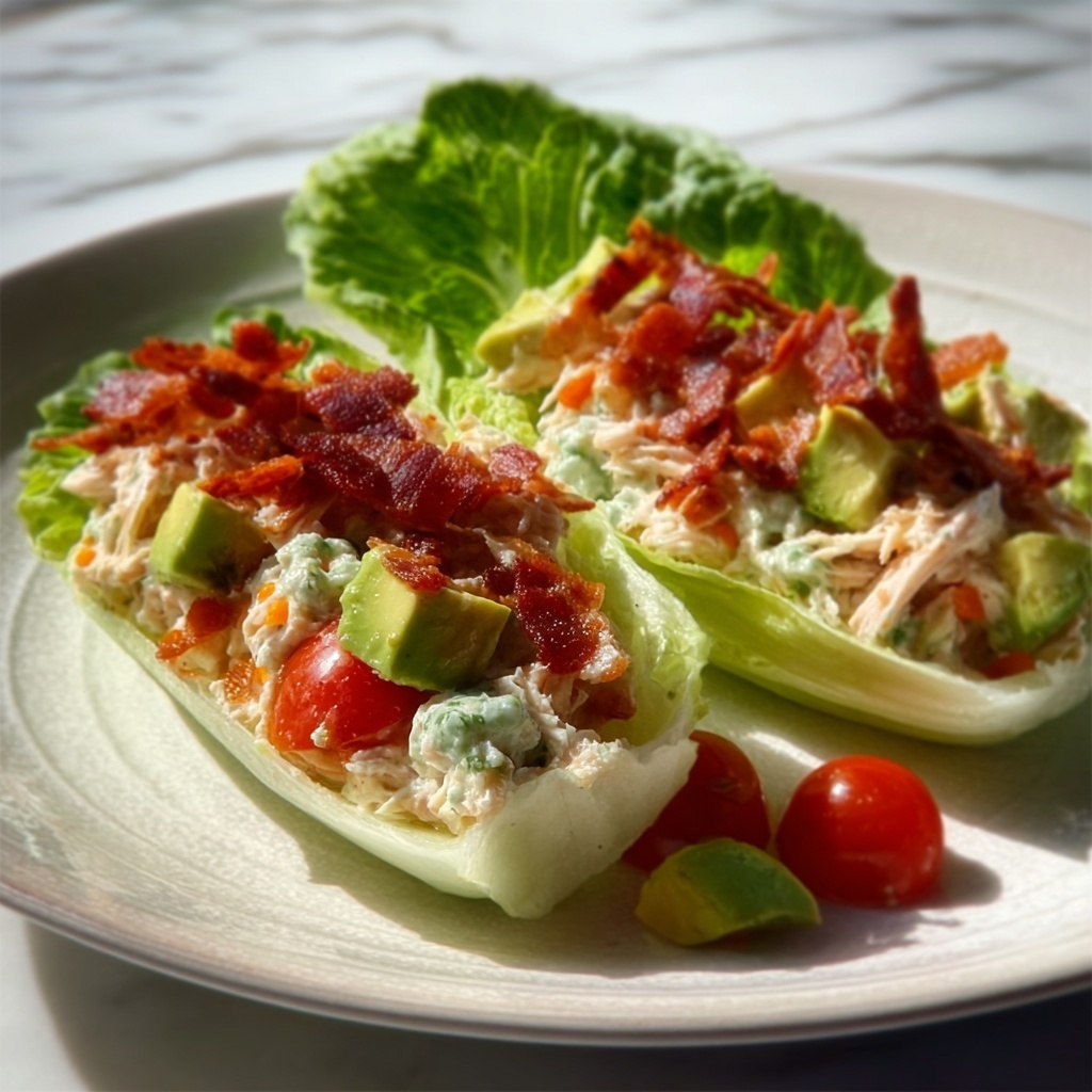 BLTA Chicken Salad Lettuce Wraps: 15-Minute Delight Recipe - Recipe Image