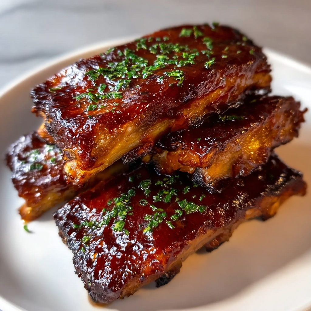 BBQ Ribs with Smoky Honey Sauce Recipe - Recipe Image