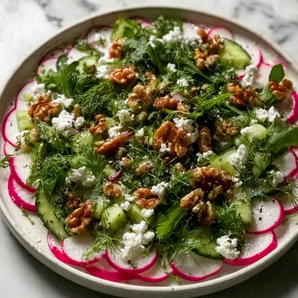 Herb and Radish Salad with Feta and Walnuts Recipe - Recipe Image
