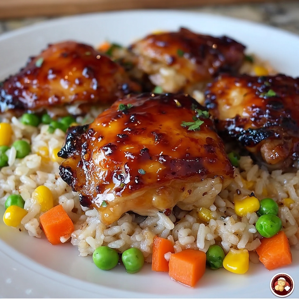 BBQ Chicken and Rice: 7 Steps to Comfort in One Pan Recipe - Recipe Image