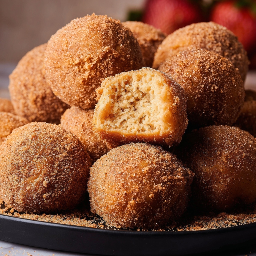 Mini Baked Cinnamon Sugar Donut Bites Recipe - Recipe Image