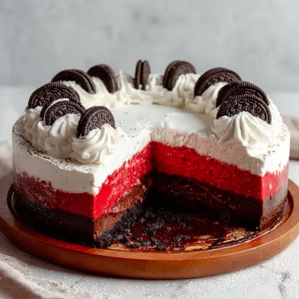 Red Velvet Oreo Cheesecake Recipe - Recipe Image