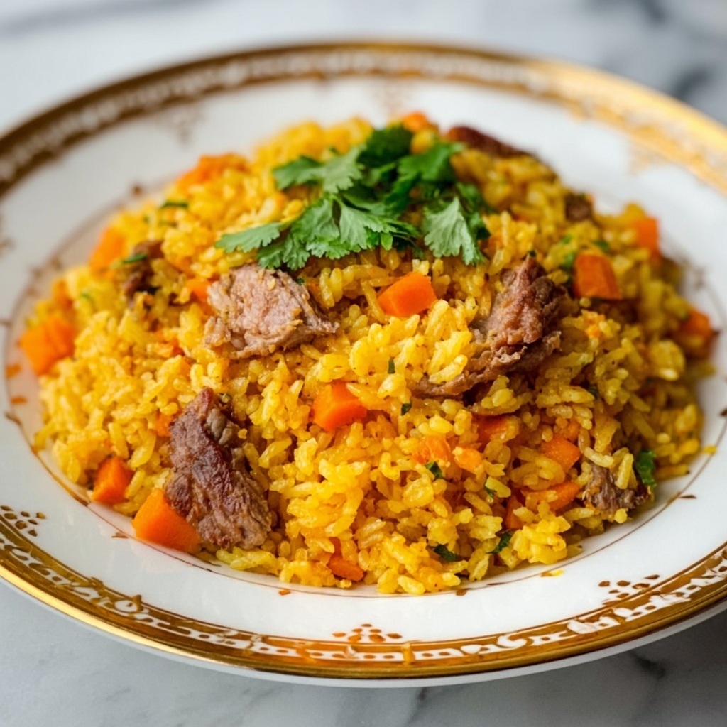 Uzbek Lamb and Carrot Pilaf Recipe - Recipe Image