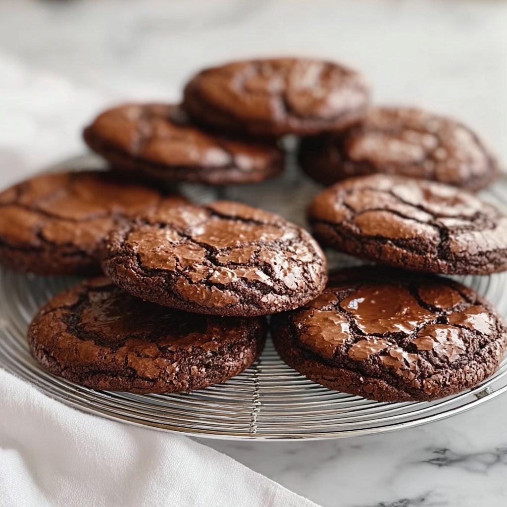Fudgy Flourless Chocolate Cake Cookies Recipe - Recipe Image