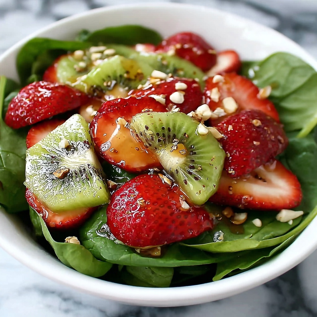 Strawberry Kiwi and Spinach Salad Recipe - Recipe Image