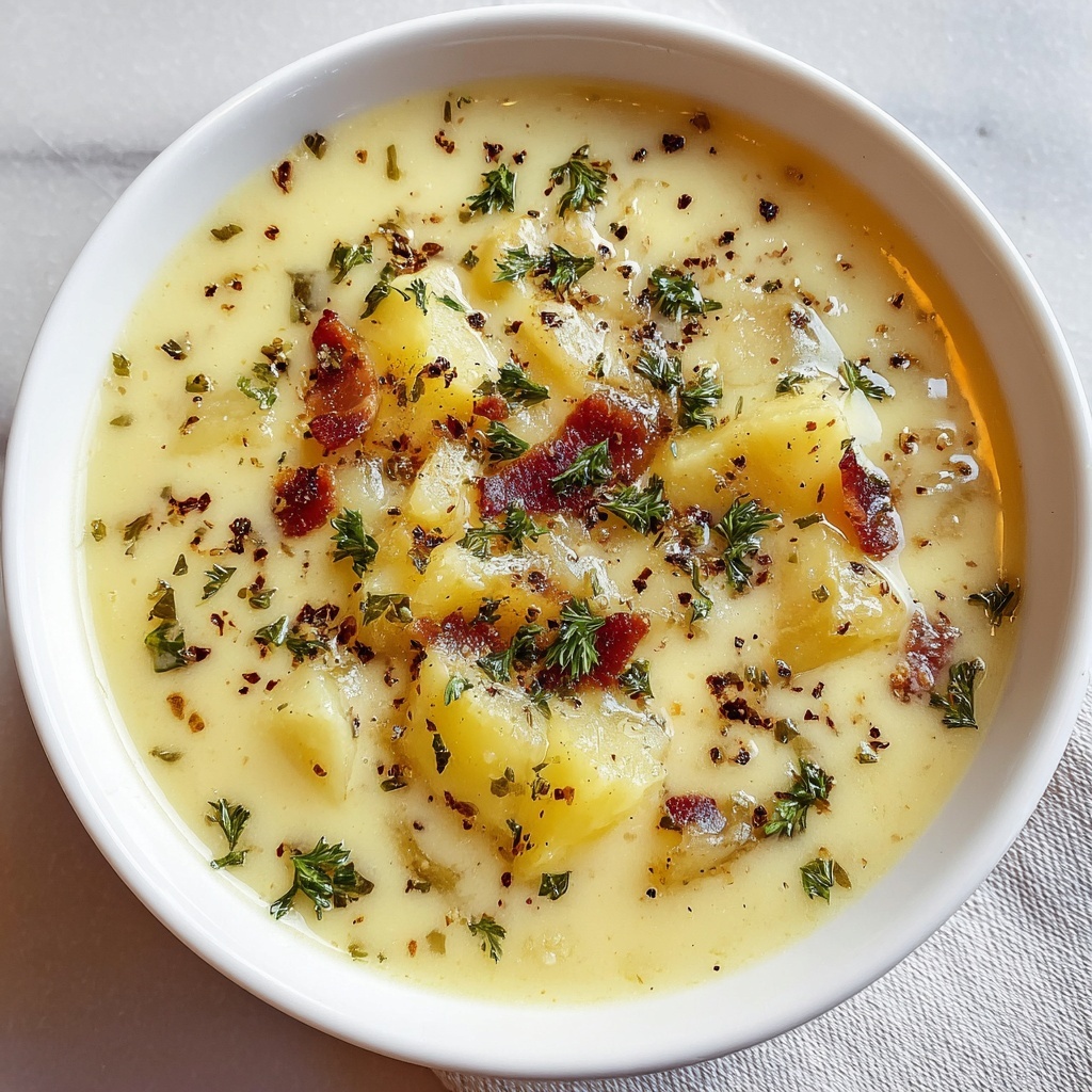 Creamy Vegan Potato Soup Recipe - Recipe Image