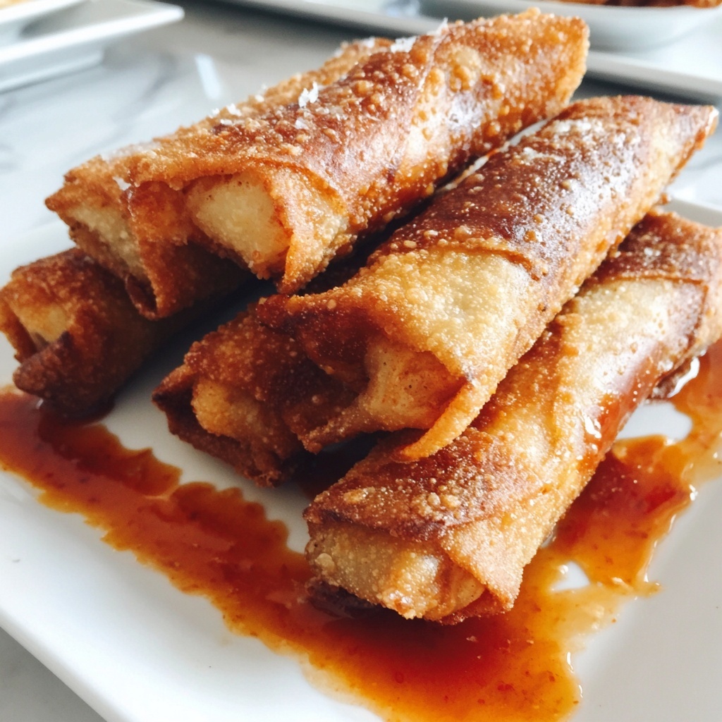 Easy Apple Pie Egg Rolls Recipe - Recipe Image