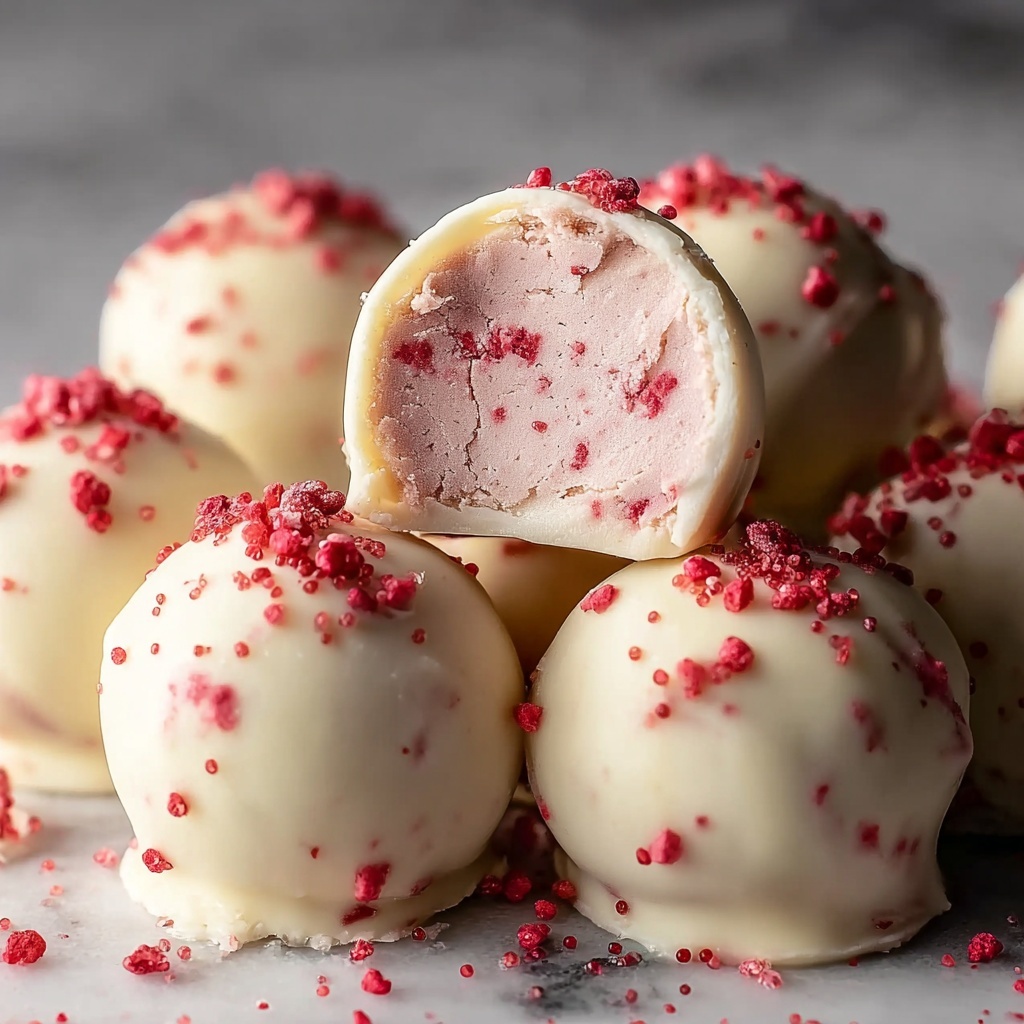 White Chocolate Strawberry Truffles Recipe - Recipe Image