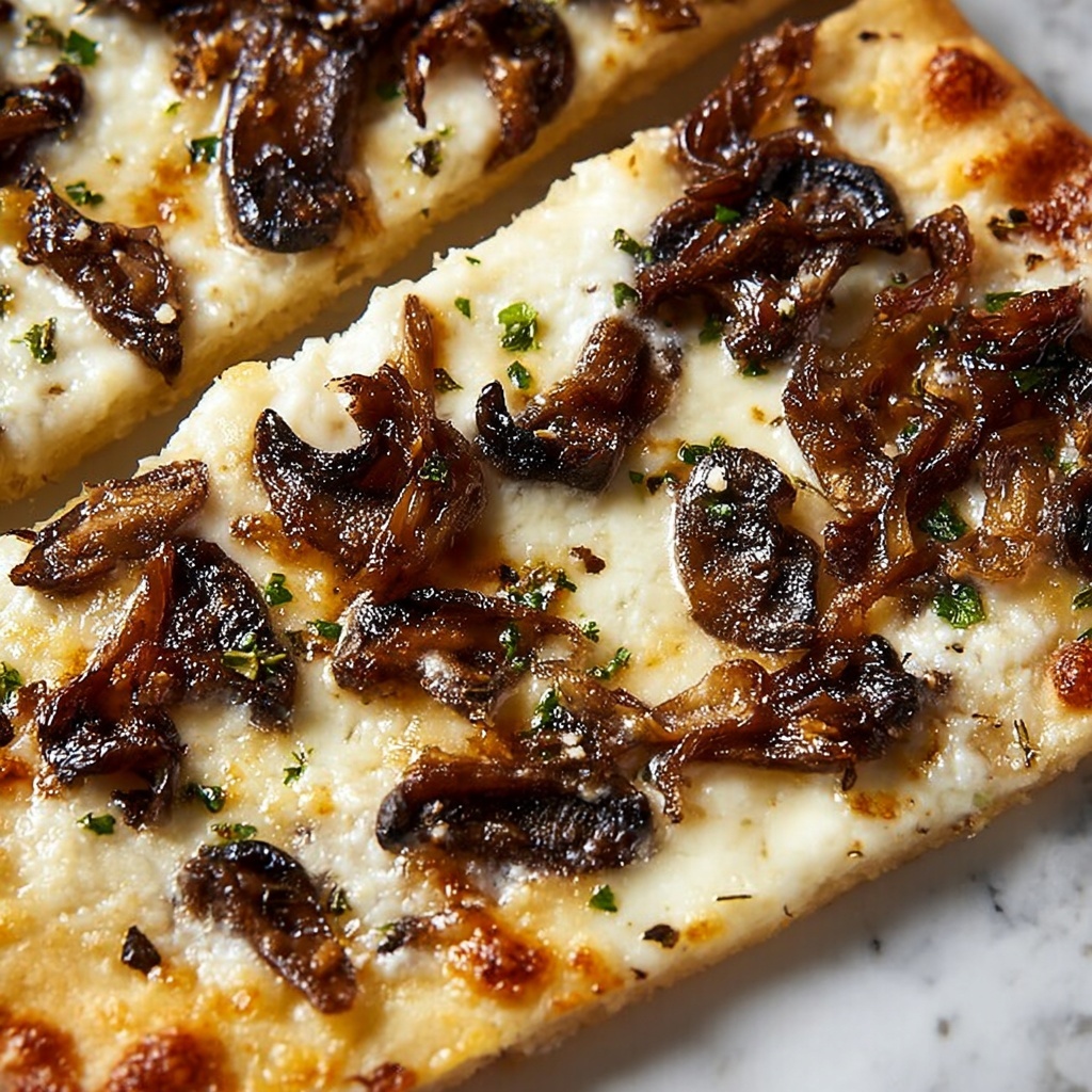Morel Mushroom and Caramelized Onion Pizza Recipe - Recipe Image
