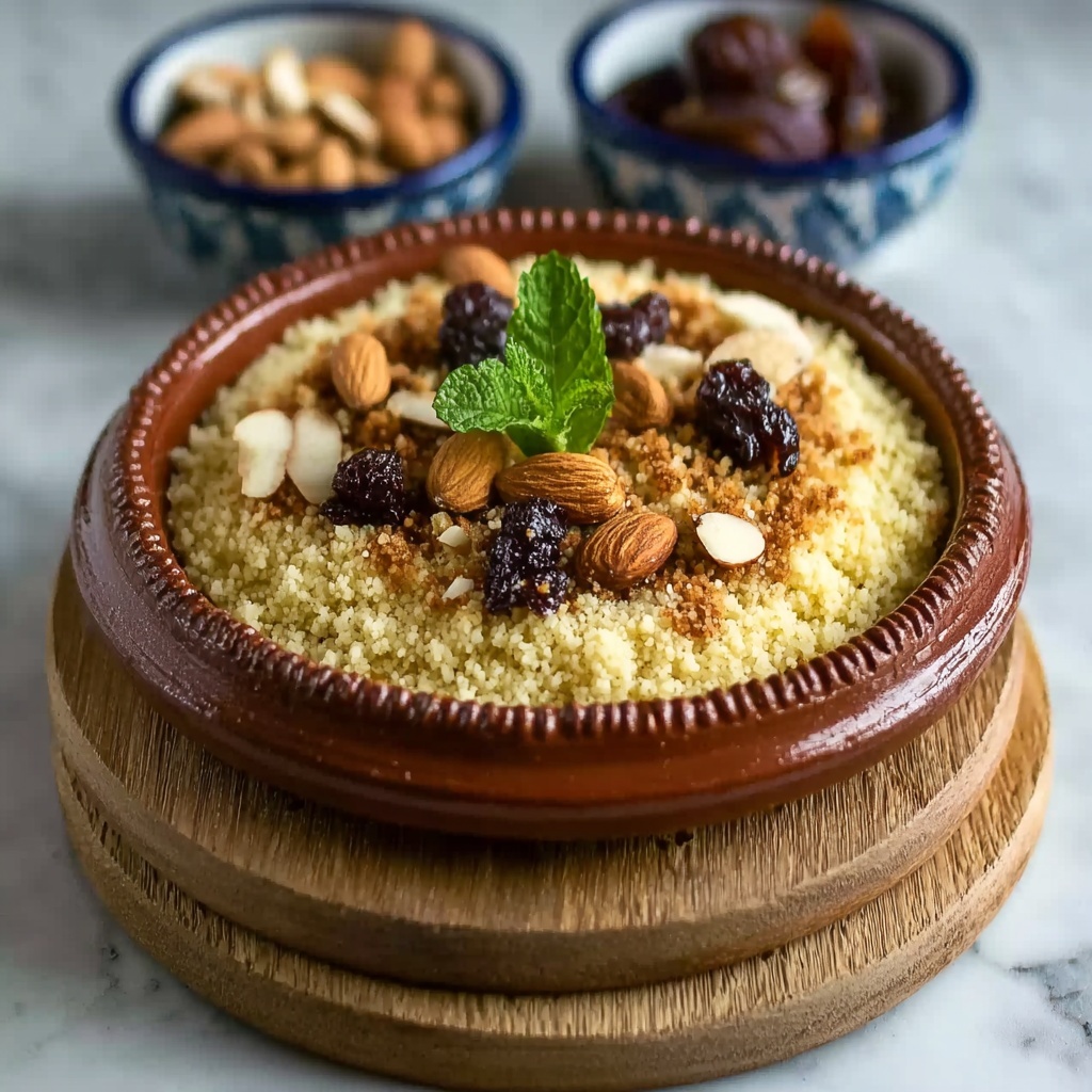 Tamina Sahrawiya: Semolina Pastries with Nut and Dried Fruit Filling Recipe - Recipe Image