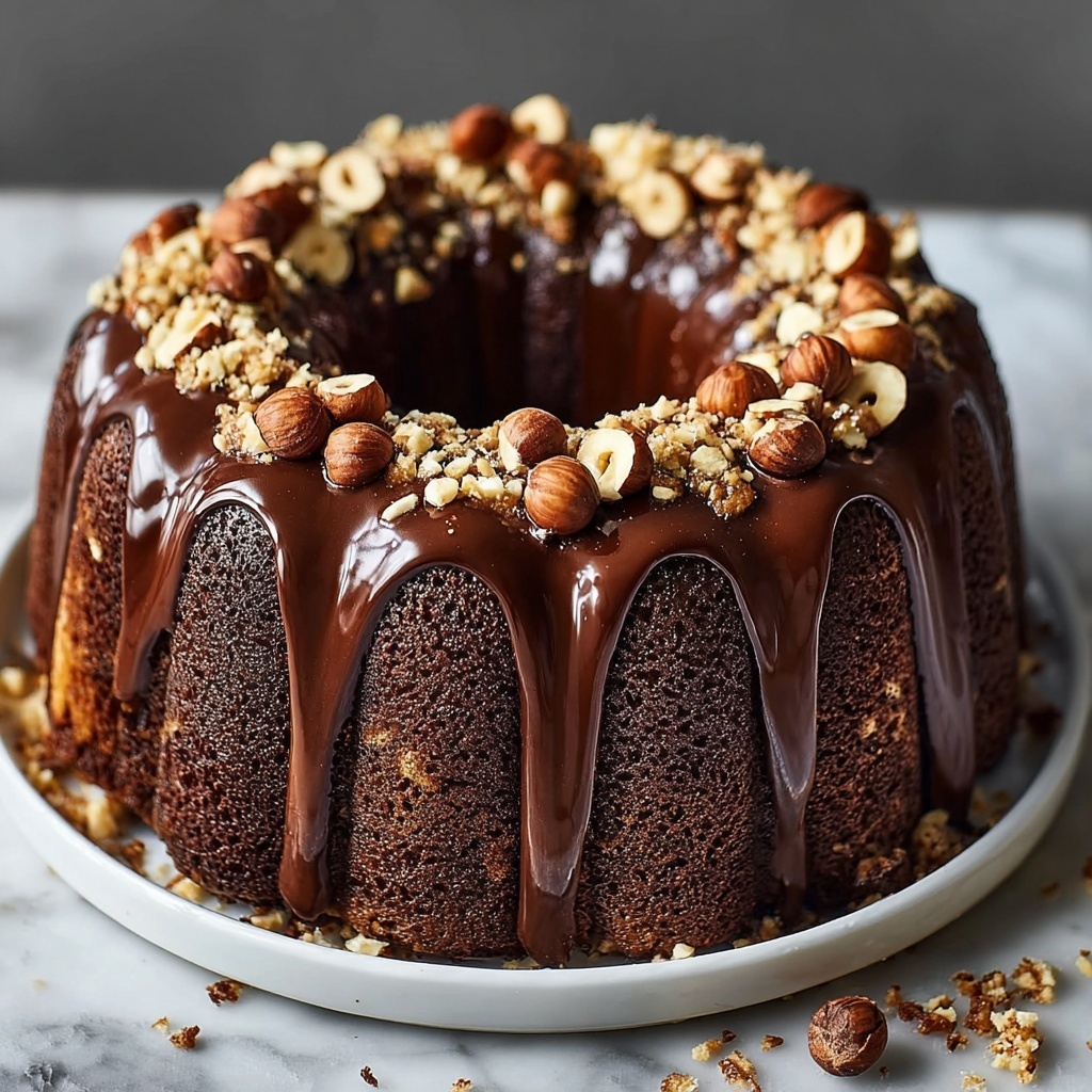 Irresistible Hazelnut Bundt Cake with Rich Espresso Glaze Recipe - Recipe Image