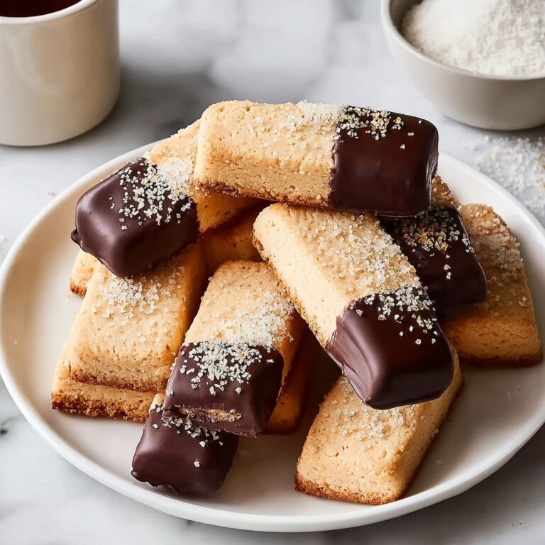 Chocolate Dipped Churro Shortbread Cookies Recipe