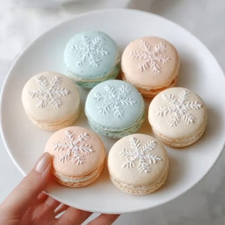 Winter Wonderland Snowflake Macarons Recipe