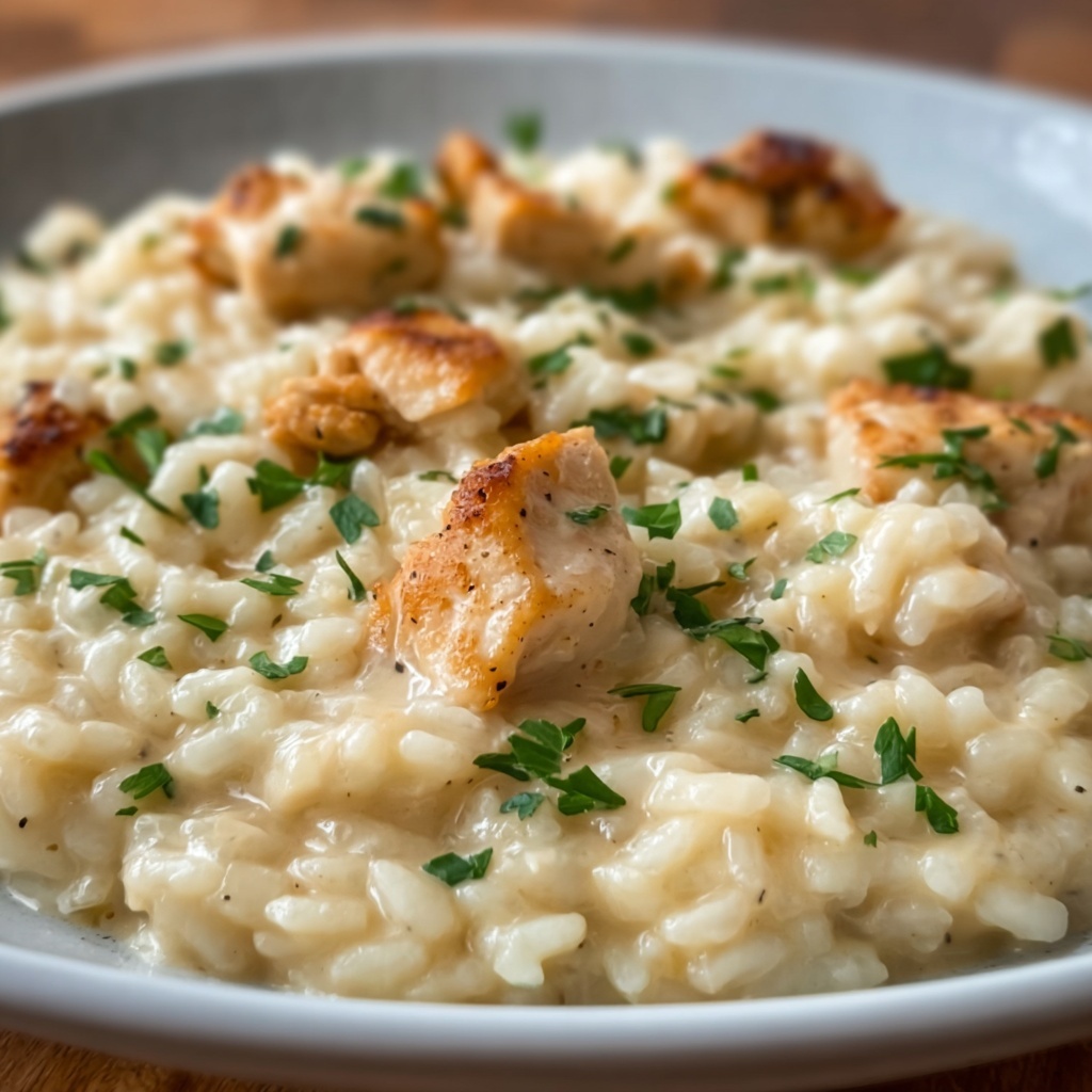 Creamy Parmesan One-Pot Chicken and Rice Recipe - Recipe Image