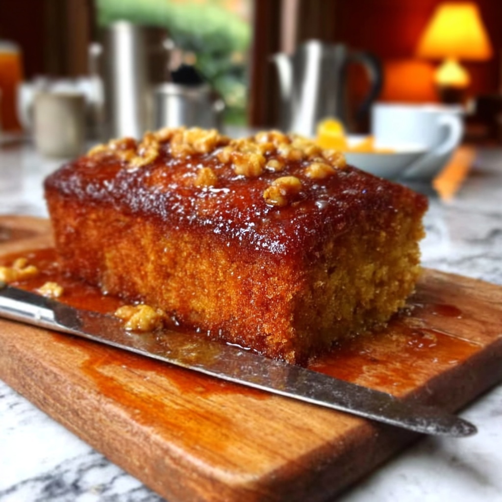 Sticky Orange Date Pudding with Toasted Walnuts Recipe - Recipe Image
