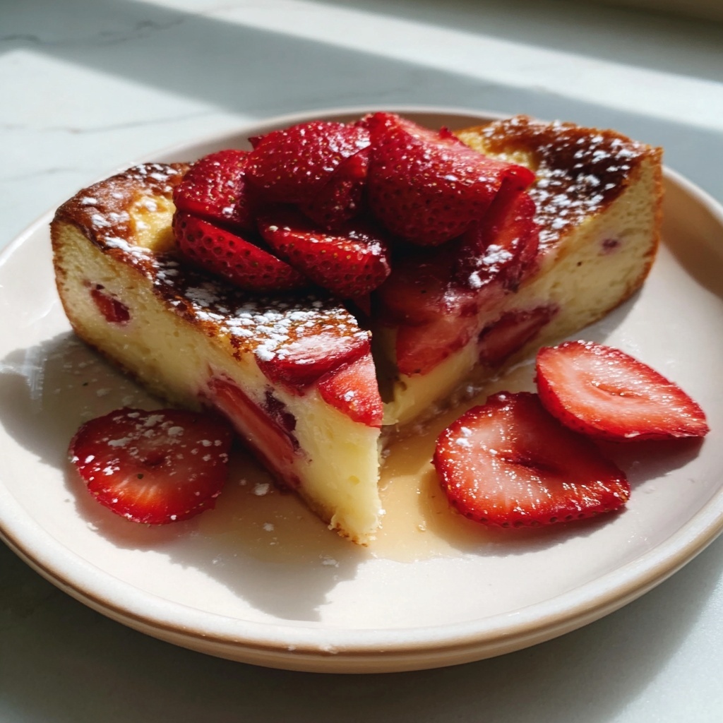 Baked Strawberries and Cream French Toast Recipe - Recipe Image
