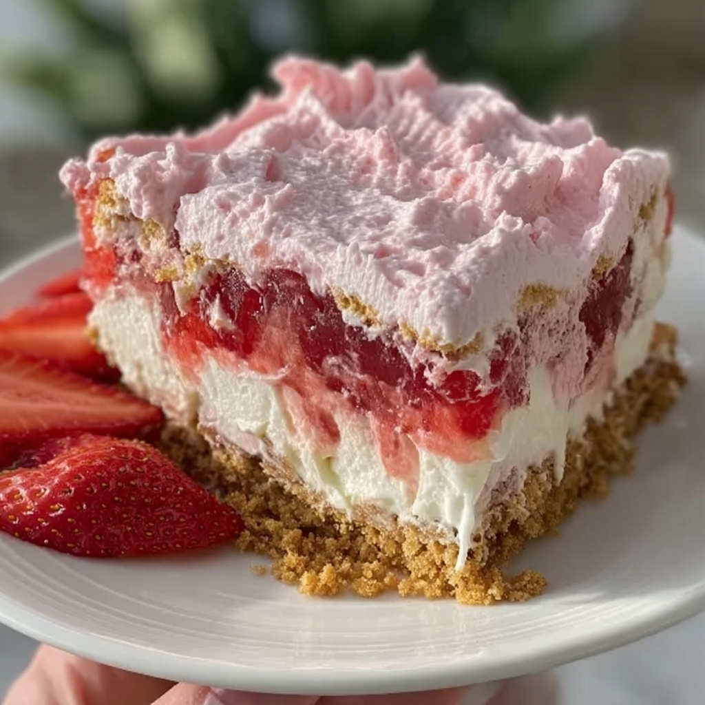 Strawberry Honeybun Cake with Strawberry Cream Icing Recipe - Recipe Image