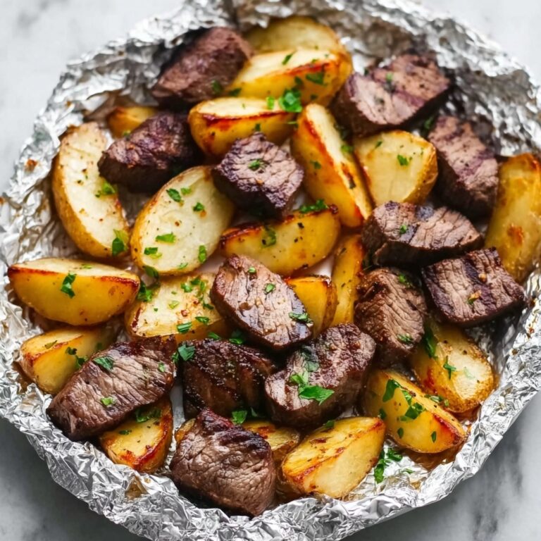 Garlic Steak and Potato Foil Packs Recipe