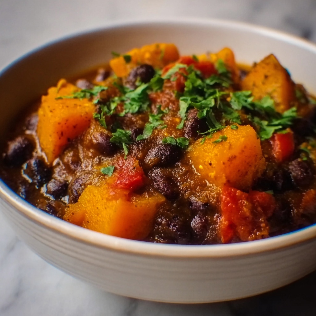 Slow Cooker Sweet Potato Black Bean Chili Recipe - Recipe Image
