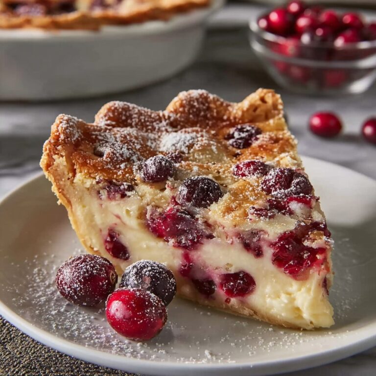 Cranberry Custard Pie Recipe
