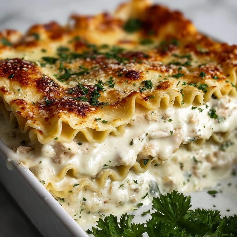 Creamy Chicken Alfredo Lasagna Rolls Recipe