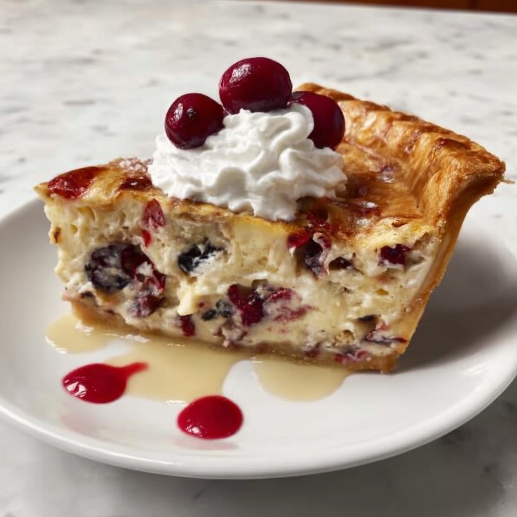 Maple Cranberry Bread Pudding Recipe - Recipe Image