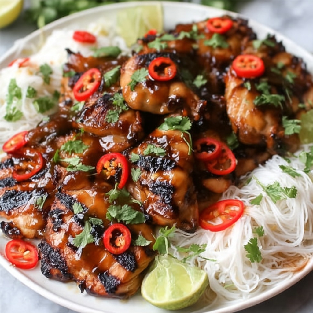 Grilled Vietnamese Lemongrass Chicken Recipe - Recipe Image
