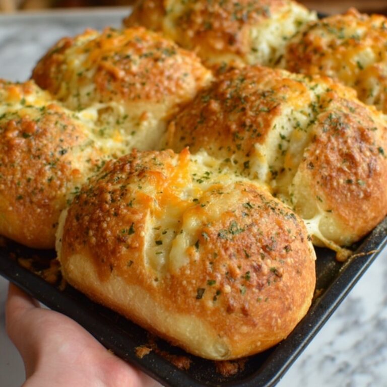 Homemade Italian Herb Bread Rolls with Melted Cheese Recipe