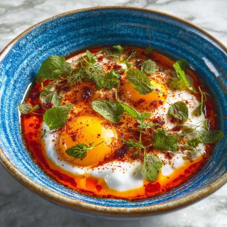 Turkish Eggs Cilbir Recipe