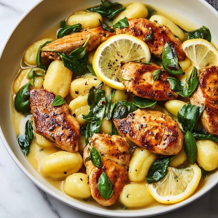 Lemon Chicken Gnocchi Skillet Recipe