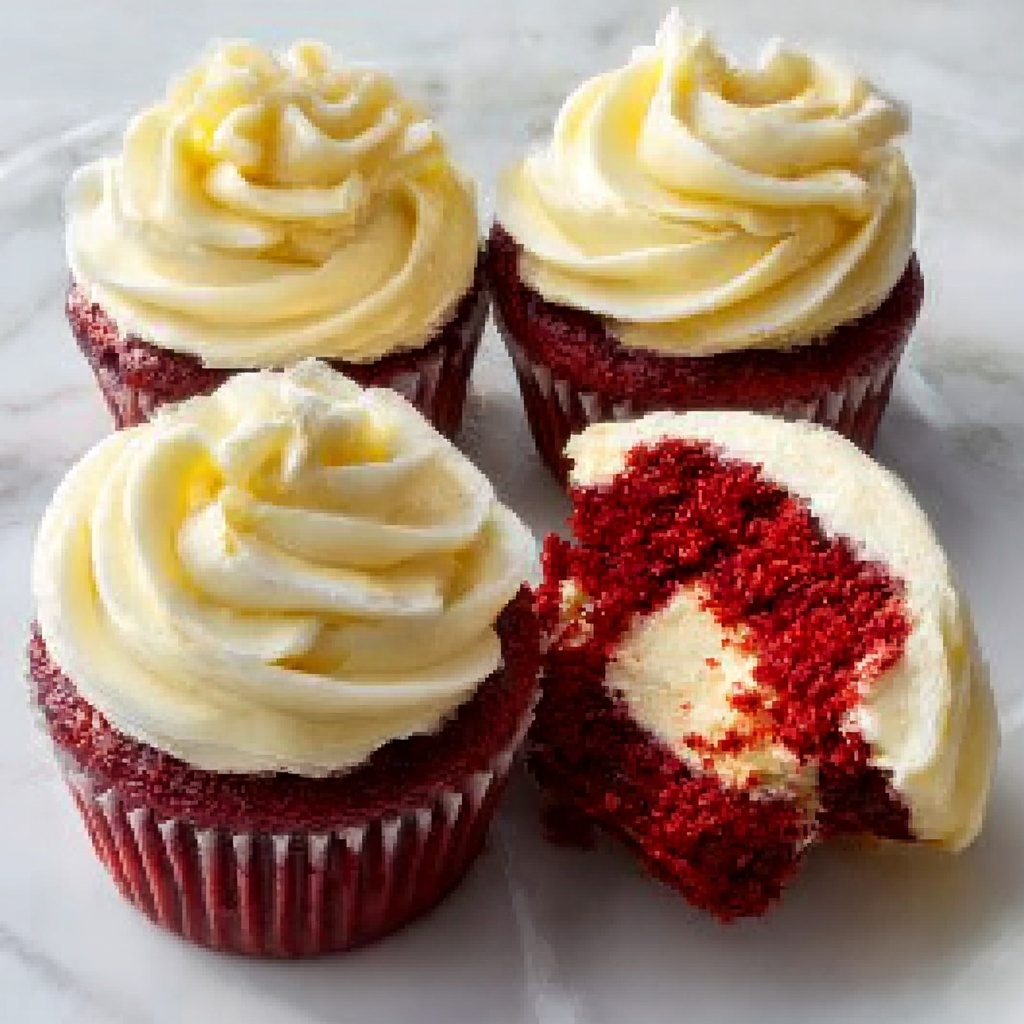 Red Velvet Cheesecake Cupcakes Recipe - Recipe Image