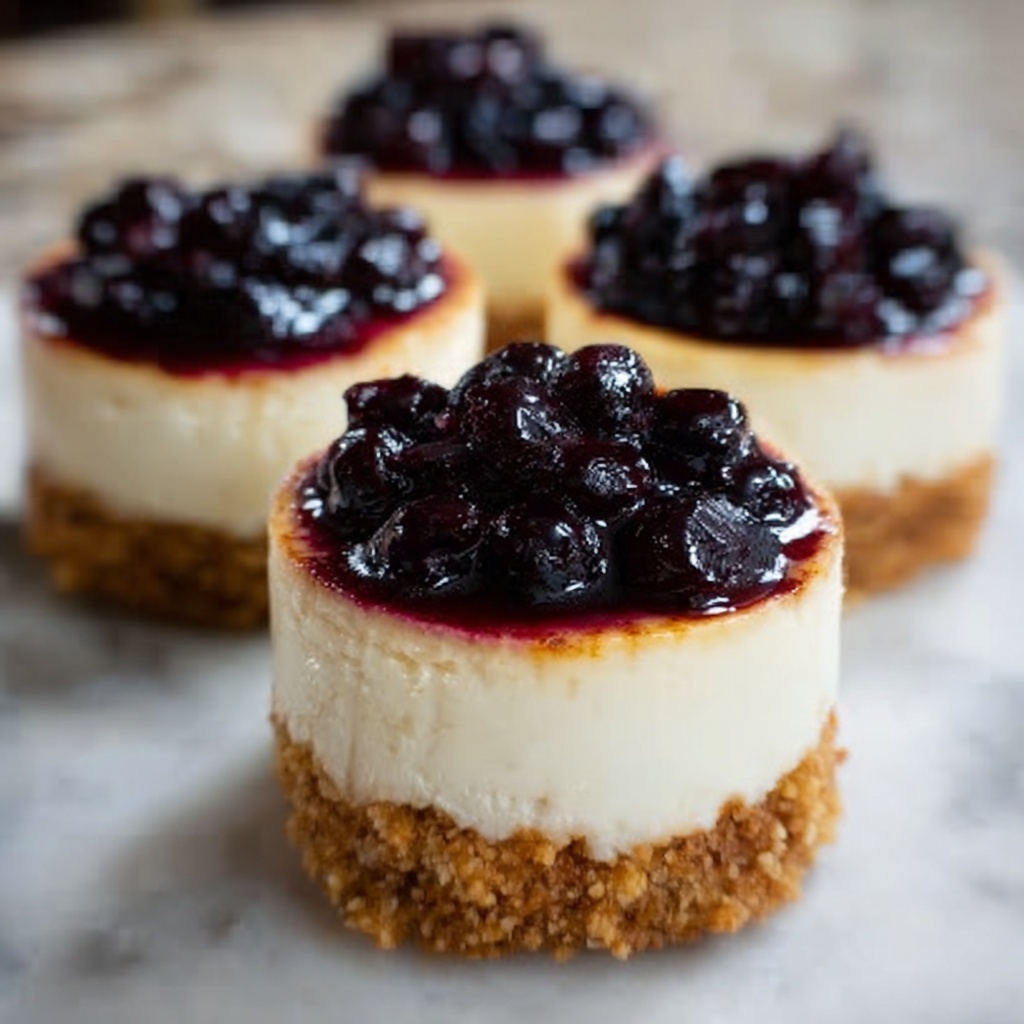 Mini Blueberry Cheesecakes Recipe - Recipe Image