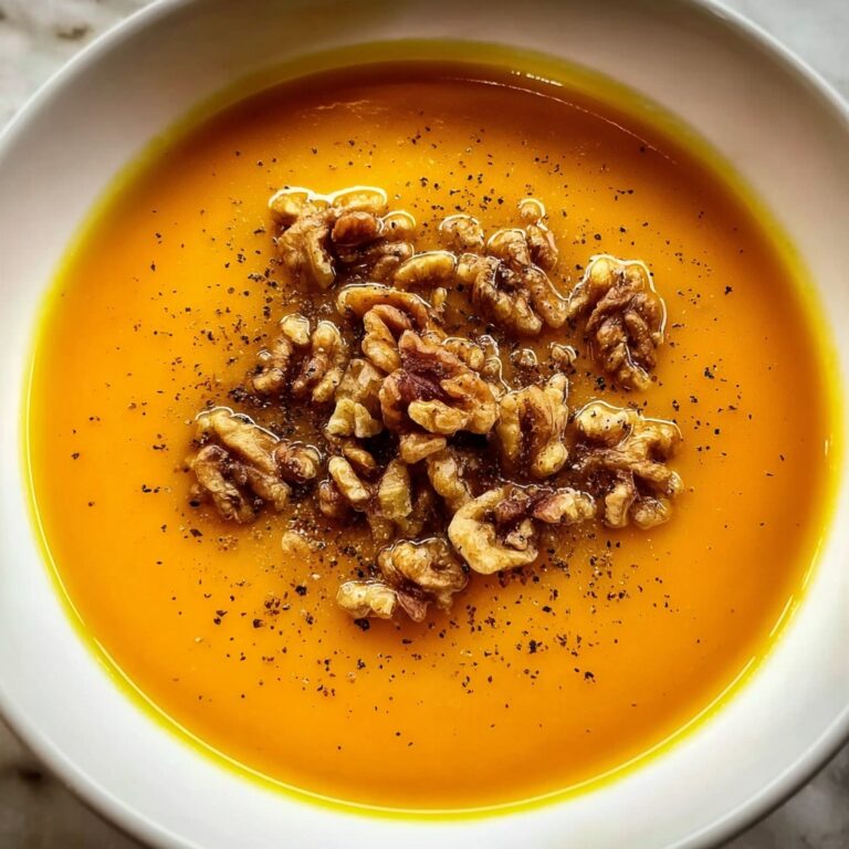 Pumpkin Soup with Walnut Crispies Recipe