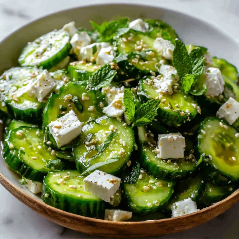 Cucumber Feta Salad: Crisp, Creamy & Bursting with Mediterranean Flavor Recipe