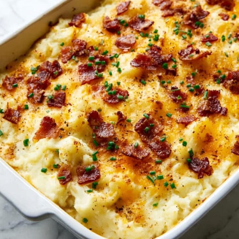 Loaded Cauliflower Casserole with Bacon and Cheddar Recipe