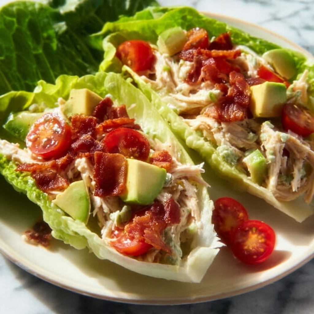 BLTA Chicken Salad Lettuce Wraps: 15-Minute Delight Recipe - Recipe Image