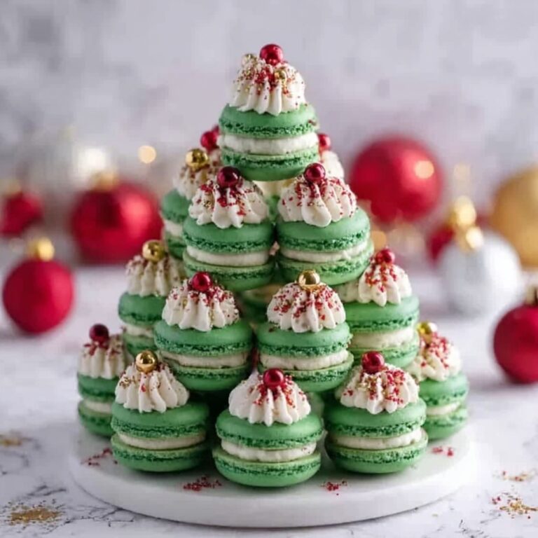 Christmas Tree Cake Macarons Recipe