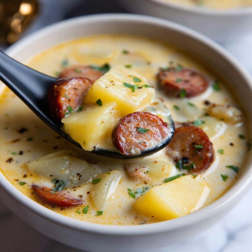 Cajun Potato Soup with Andouille Sausage and Cheddar Recipe - Recipe Image